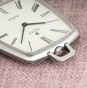 Rolex Cellini White Gold Keyless Lever Dress Pocket Watch C1970