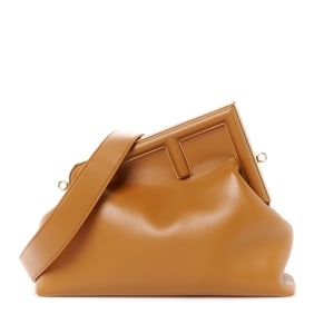 Fendi Shiny Nappa Medium Fendi First Caramello