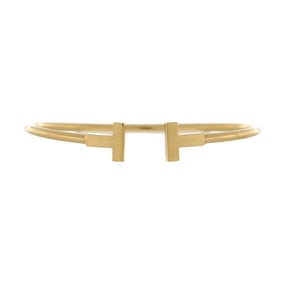 Tiffany & Co. T Wire Bracelet 18K Yellow Gold Narrow