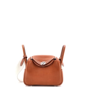 Hermes Lindy Bag Barenia Faubourg with Canvas Mini