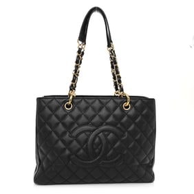 Chanel Caviar Quilted Grand Shopping Tote GST Black
