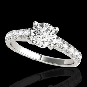 2.1 ctw Certified Diamond Solitaire Ring 10k White Gold