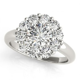 2.09 ctw Certified VS/SI Diamond Halo Ring 18k White Gold