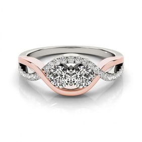 1.25 ctw Certified VS/SI Diamond 2 Stone Ring 18k 2Tone Gold