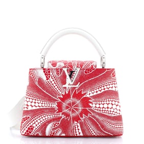 Louis Vuitton Capucines Bag Yayoi Kusama Flower Infinity Dots Taurillon Leather BB