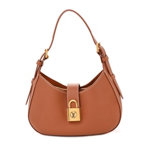 Louis Vuitton Grained Calfskin Low Key Shoulder Bag Cognac