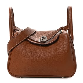 Hermes Taurillon Clemence Mini Lindy 20 Gold