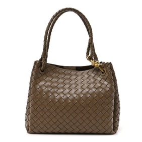 Bottega Veneta Nappa Intrecciato Large Andiamo Parachute Shoulder Bag Pinecone