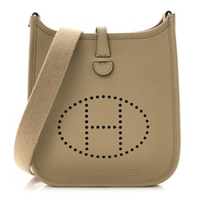 Hermes Taurillon Clemence Evelyne TPM Beige Marfa