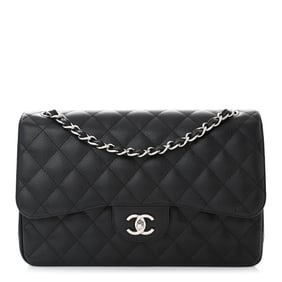 Chanel Caviar Quilted Jumbo Double Flap Black