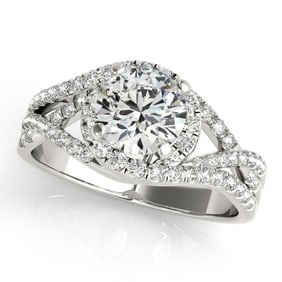 1.5 ctw Certified VS/SI Diamond Solitaire Halo Ring 18k White Gold