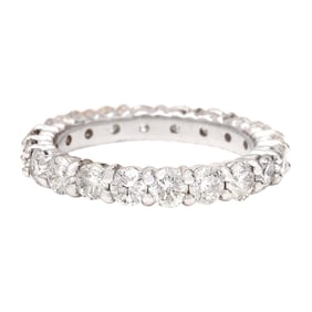 2.80 CTW Diamond Eternity Ring 14K White Gold