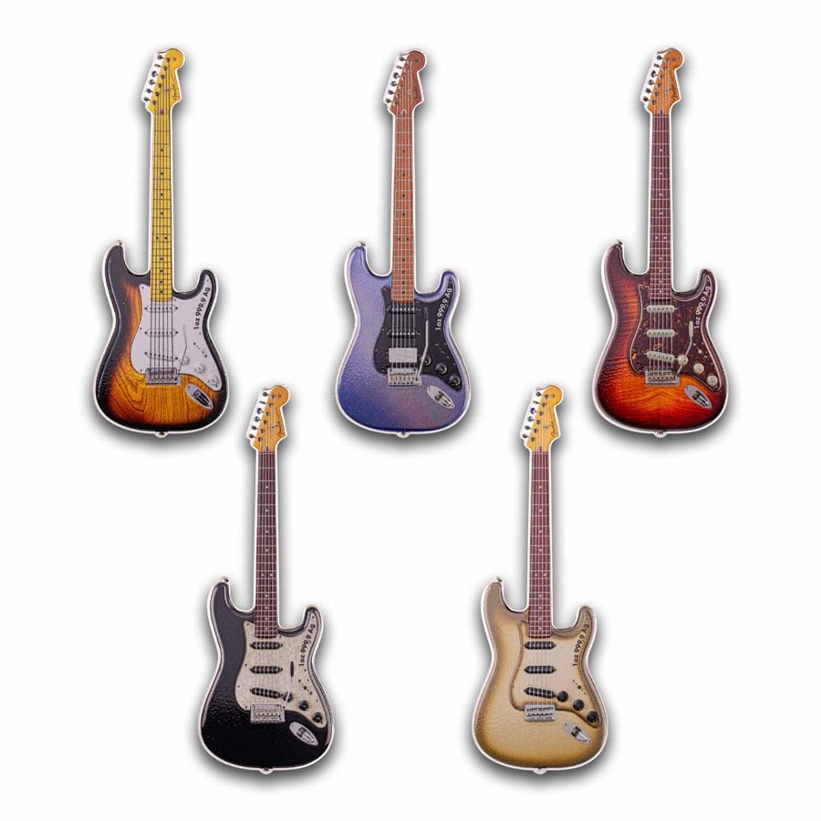 2024 PAMP 1 oz Proof Silver Fender Stratocaster Mystery Box: 2024 PAMP 1 oz Proof Silver Fender Stratocaster Mystery Box SKU no: RBJ294075 Year: 2024 Grade: Proof Grade Service: None Denomination: 2 Dollars Mint Mark: N/A - Not Available Metal Cont