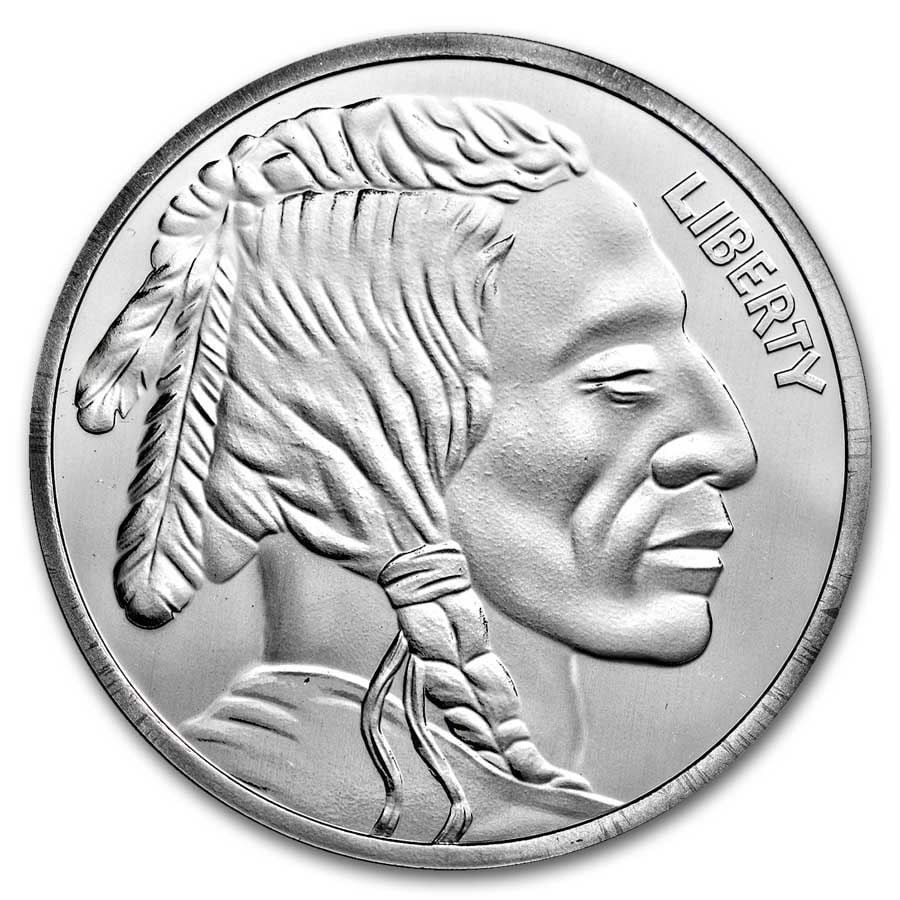 2 oz Silver Round - Buffalo: 2 oz Silver Round - Buffalo SKU no: RBJ149356 Year: N/A Grade: None Grade Service: None Mint Mark: N/A - Not Available Metal Content: 2 troy oz Purity: .999 Thickness: 2.9 mm