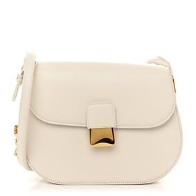 Bottega Veneta Calfskin Small Desiree Crossbody Bag Chalk