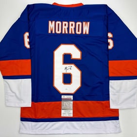 autographed/signed ken morrow new york blue