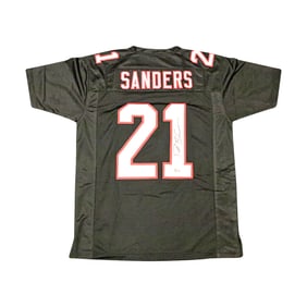 deion sanders atlanta falcons autographed signed