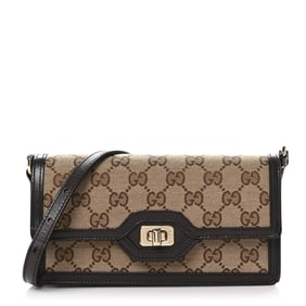 Gucci GG Monogram Mini Luce Shoulder Bag Beige Ebony