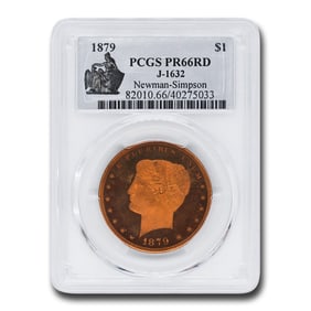 1879 Goloid Metric Pattern Dollar PR-66 PCGS (Red J-1632)