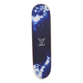 Louis Vuitton Monogram Bandana Maple Wood Skateboard Blue