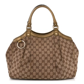 Gucci Monogram Medium Sukey Tote Champagne