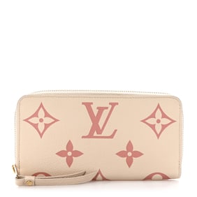 Louis Vuitton Empreinte Monogram Giant Zippy Wallet Creme Bois De Rose
