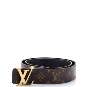 Louis Vuitton LV Initiales Reversible Belt Monogram Canvas and Leather Wide 100