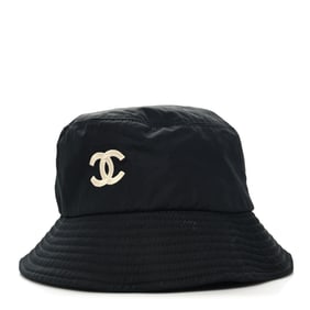 Chanel Canvas CC Bucket Hat M Black