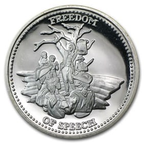 1 oz Silver Round - Johnson Matthey (Freedom of Speech, Sealed)