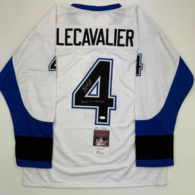 autographed/signed vincent lecavalier "2009 sc champs"