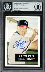 Chipper Jones Autographed 2003 Bowman Heritage