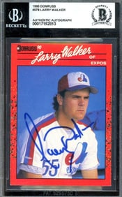 larry walker beckett BAS vintage signed