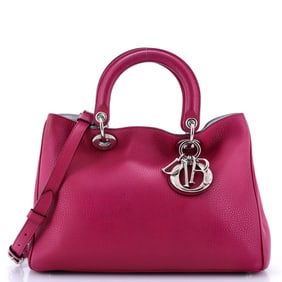 Christian Dior Diorissimo Tote Pebbled Leather Medium