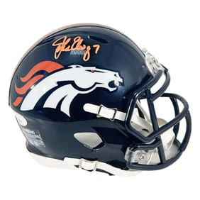 john elway signed denver broncos speed