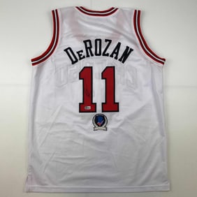 Autographed/Signed DeMar DeRozan Chicago White Basketball