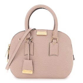 Burberry Heritage Grain Small Orchard Bowling Bag Nude
