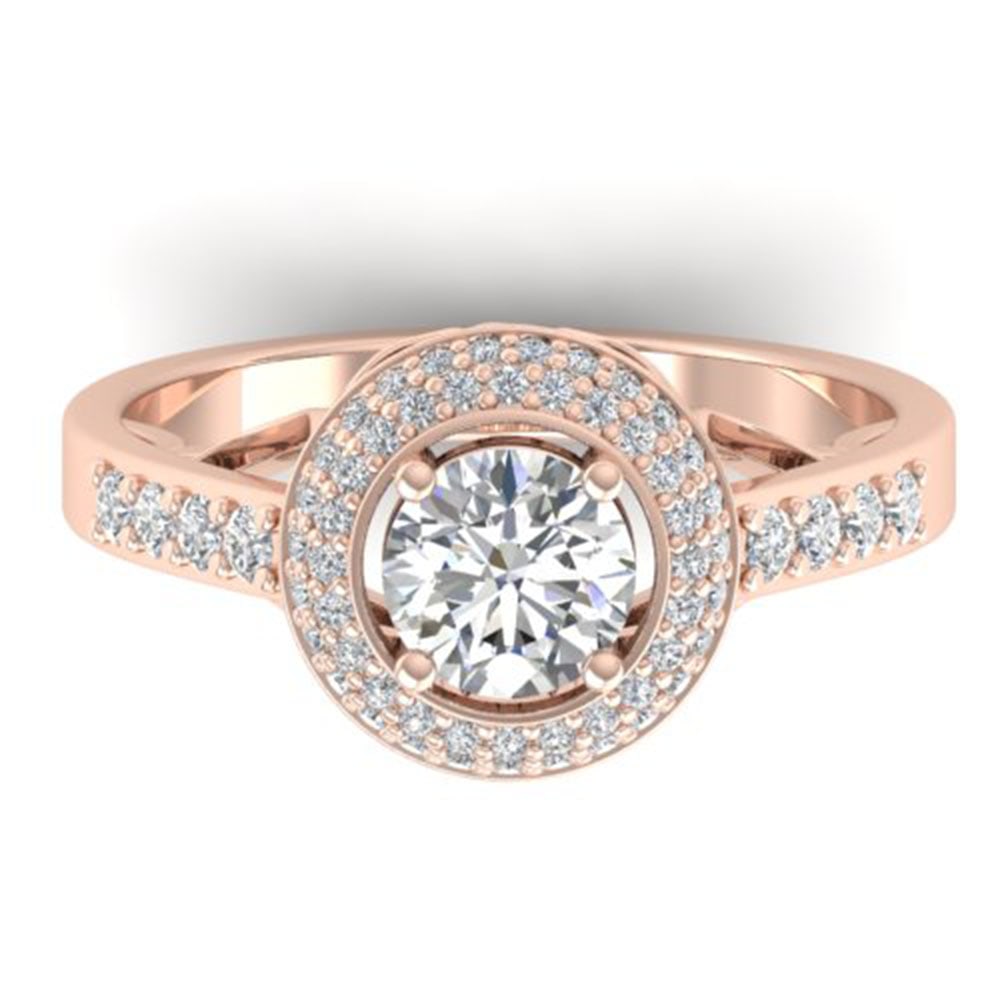 1.45 ctw Certified VS/SI Diamond Art Deco Micro Ring 14k Rose Gold: 1.45 ctw Certified VS/SI Diamond Art Deco Micro Ring 14k Rose Gold Item: Diamond Wedding Ring Total Gem weight: 1.45 carats Metal: Solid 14k Rose Gold Gold Product Weight: Approx. 5.4 grams Jewel