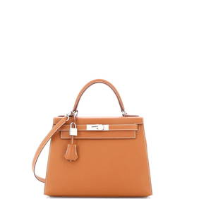 Hermes Kelly Handbag Gold Epsom with (1 of 8)