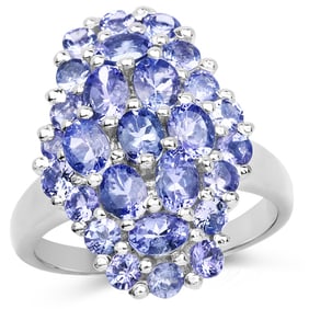 2.79 CT Genuine Tanzanite 14K White
