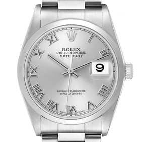 Rolex Datejust Silver Dial Smooth Bezel