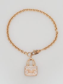 Hermes 18k Rose Gold and Diamond