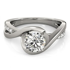 0.65 ctw Certified VS/SI Diamond Ring 18k White Gold