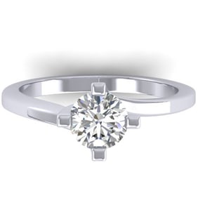 1 ctw Certified VS/SI Diamond Solitaire Ring 14k White Gold