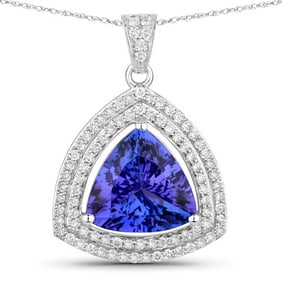 3.93 CT Genuine Tanzanite and White