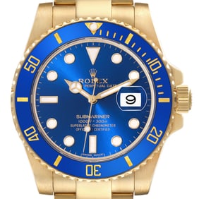 Rolex Submariner Yellow Gold Blue Dial