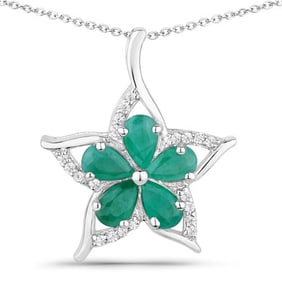 1.27 CT Genuine Emerald and White