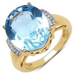 8.36 CT Genuine Blue Topaz and