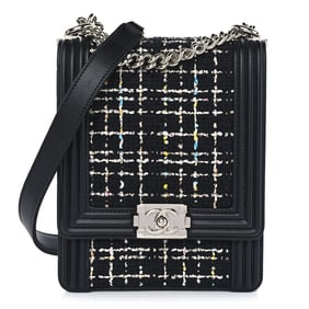 Chanel Calfskin Tweed Quilted North South