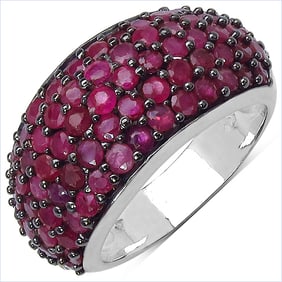 3.58 CT Genuine Ruby & White