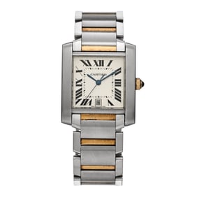 Cartier Stainless Steel 18K Yellow Gold